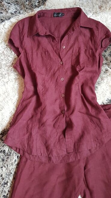 h: M (EU 38), Single-colored, color - Burgundy — 2