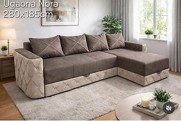 ruski krstur namestaj ugaone garniture: Ugaona garnitura Nora – 280 × 185 cm - Prostrana L-forma sa udobnim — 1