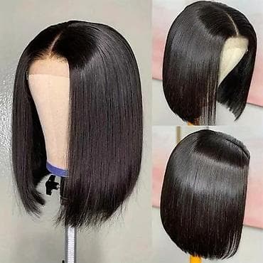čari: Kosa perika – crna bob frizura sa šiškama - Stil: klasični bob do — 7