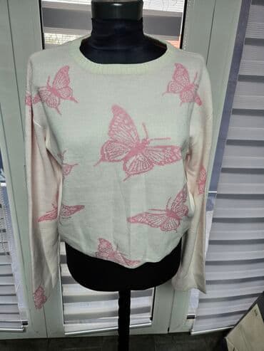 sako desigual: Dzemper sa motivom leptira - Model: ženski džemper sa okruglim — 1
