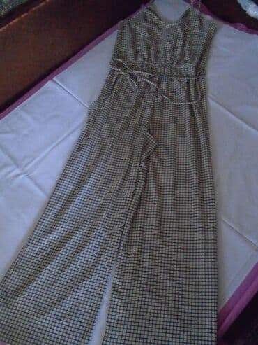 helanke sa trakom oko stopala: H&M, L (EU 40), Plaid, color - Beige — 1