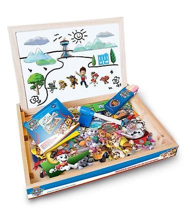 MAGNETNA DRVENA TABLA PAW PATROL 90pcs Edukativni kreativni set koji