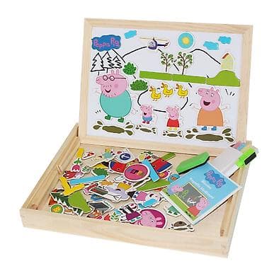 MAGNETNA DRVENA TABLA PEPPA PIG 100pcs Kreativni edukativni set sa