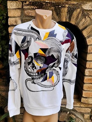 Zara Man muški duks, veličina XL (EUR XL / USA XL / MEX 44). Bela