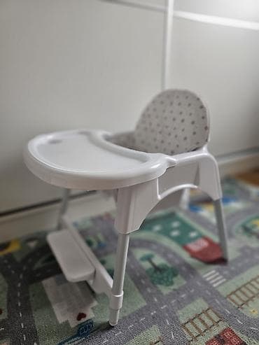 deciji ormar: Visoka stolica za hranjenje bebe/decu - Stabilna konstrukcija sa — 6