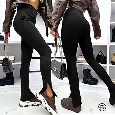 ✅Ženske visoko strukirane pantalone-helanke sa prorezom na nogavicama na lalafo.rs ✅Ženske visoko strukirane pantalone-helanke sa prorezom na nogavicama