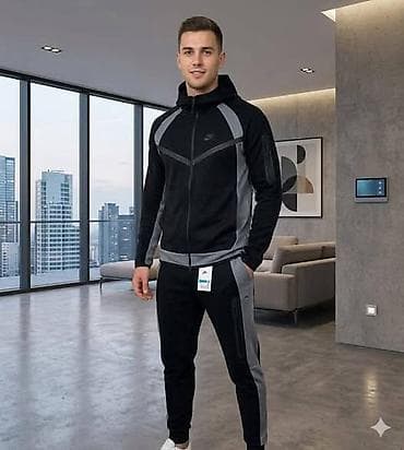 nike tech fleece l: Trenerka Nike, bоја - Crna — 1