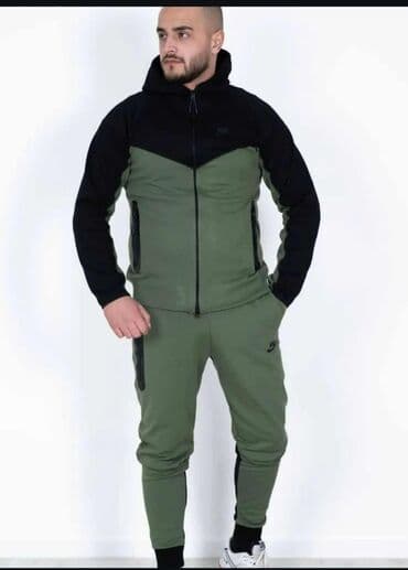nike tech fleece trenerke komplet: Muška trenerka dostupna u tri varijante boja: maslinasto zelena sa — 1