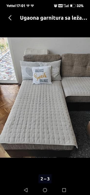 ugaone garniture 230x160: Ugaona garnitura sa ležajem - Tip: L‑profil, dvoslojno sedenje sa — 2