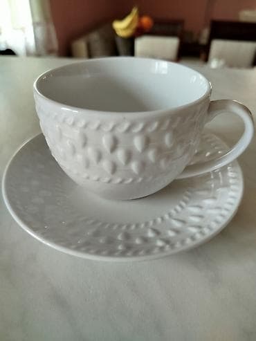 kuhinja za decake: Porcelanska šoljica sa tacnom – elegantan set za kafu ili čaj - — 1