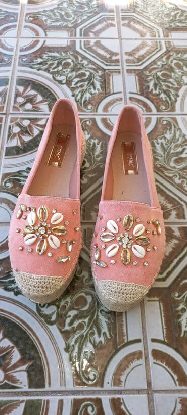 srebrne cipele: Espadrilles, 39 — 1