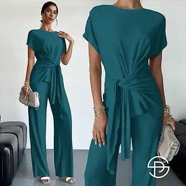 Kompleti: Elegantni ženski komplet – top + pantalone sa visokim strukom - Kroj — 3