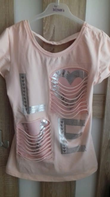 heklane suknje za devojcice: Round neck, Short sleeve, 128-134 — 2