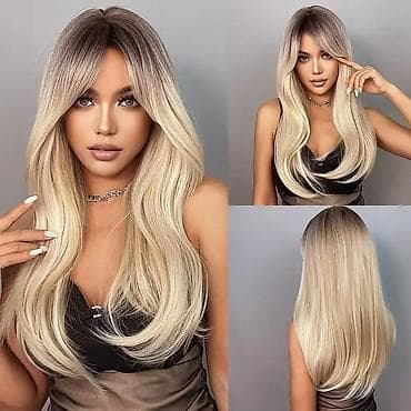 kosulje sa elastinom: Perika – duga, ravna sa blagim talasima na krajevima, ombre plavo do — 4