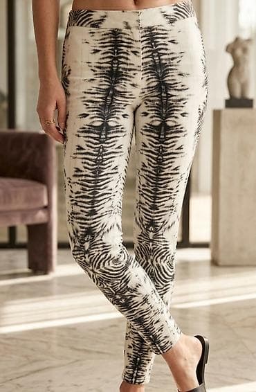 Ženske uske pantalone sa printom - Model: uske/skinny silueta, dužina