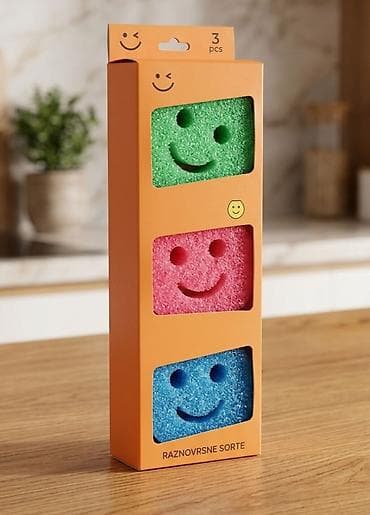 Set sunđera za pranje posuđa – 3 komada - Pakovanje sadrži tri