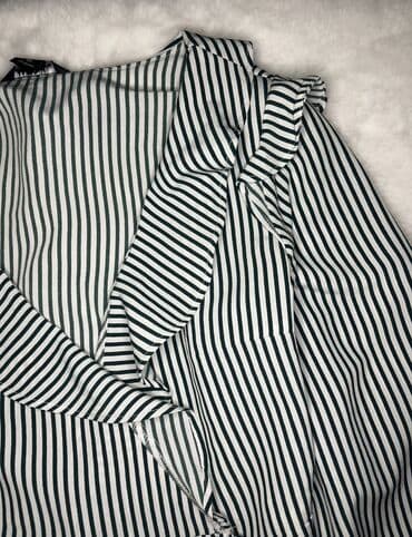 Women's Sweatshirts: Tanak gornji deo Beli sa zelenim straftama Vezuje se oko struja Nov — 3