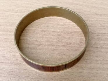 privezak za kljuceve na zvizduk: Narukvica 4 Narukvica drvo - Mahagoni u mesingu. prečnik 6,4-6,7 cm — 4