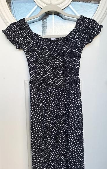 jeftine haljine online: Haljina S/36 - Model: duga maxi haljina sa kratkim rukavima - — 4