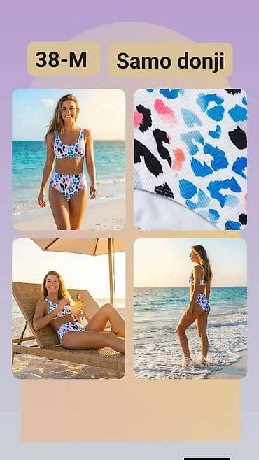 pantalone za plažu: Ženski donji deo kupaćeg kostima – veličina 38 (M) - Model: visok — 1