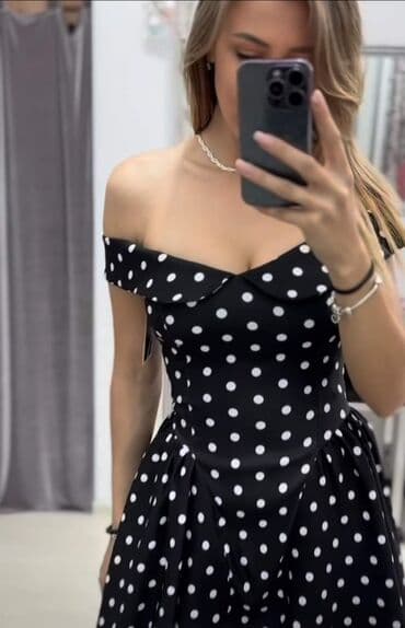 turska obuca online: Prelepa haljina na tufne NOVO! Uni S m l odgovara Crna, teget, bebi — 2