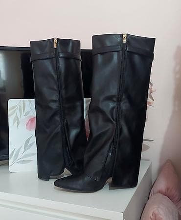 kožna suknja: Čizme, 41, bоја - Crna — 4
