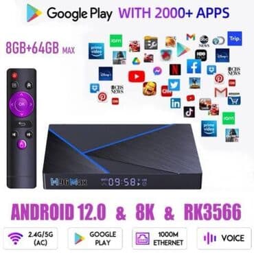 pro 6 slusalice: Android boks- h96max v56- 8/64gb- 1000m- 8k-2.4/5g- os-12 - garancija — 10