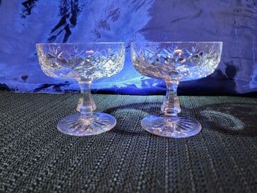 case za zestoko pice: Case nove za dvoje,kristal,rucni rad za zestoko pice iz 70ih. Case — 2