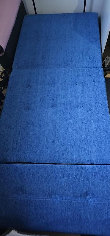 namestaj prokuplje cene: Plava fotelja na razvlačenje – kompaktna i praktična - Funkcija 2 u — 2