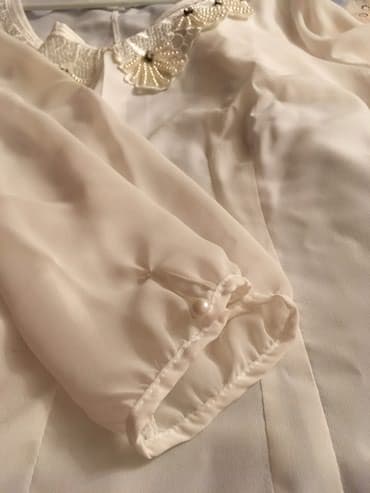 svecane tunike za punije dame: 2XL, Jednobojni, bоја - Bela — 5