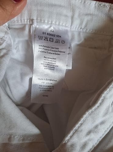maslinaste pantalone: Bele pantalone – Malva, veličina XL - Model: klasičan kroj sa pet — 6