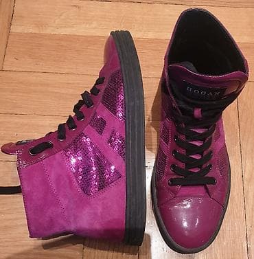﻿HOGAN rebel ORIGINAL zenske poluduboke patike. Boja roze ljubicasta