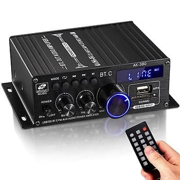 AK 380 radio amplifier, pojačalo 80 w prave snage 40w x 2 za razliku