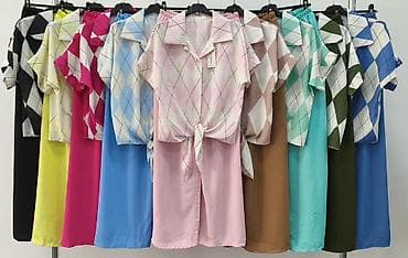 siroke pantalone: 🔥Ženski komplet – košulja kratkih rukava i široke pantalone
✅2999 din — 5