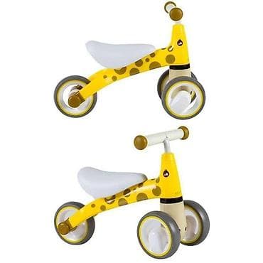 bicikle sa pomocnim tockovima: ECOTOYS Bicikl guralica „Žirafa” – LB1603 YELLOW-250 - Dizajn: žuta — 4