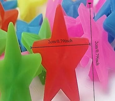 dzak i rukavice za boks za decu: Šareni ukrasi u obliku zvezdica za žice bicikla – 72 kom - Set — 5