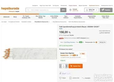 bubanj za mesalicu: *** AKCIJA *** #0246 Bela olovka za tekstil; Proizvođač: FATIH — 2