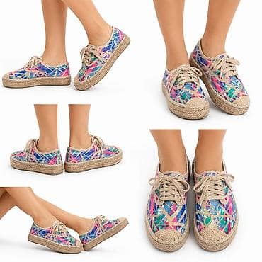 Ženske espadrila patike sa šarenim, apstraktnim dezenom. Gornjište je na lalafo.rs Ženske espadrila patike sa šarenim, apstraktnim dezenom. Gornjište je