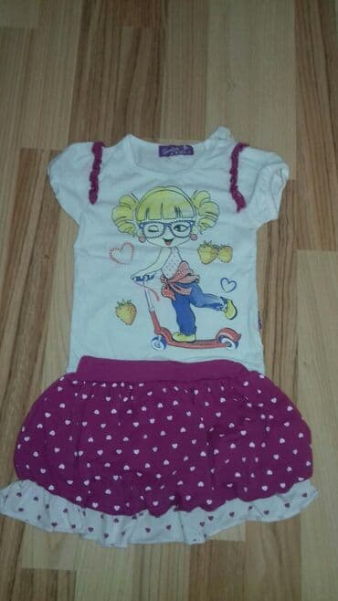 bebe devojcica 3 5 godina: Set: T-shirt, Skirt — 1