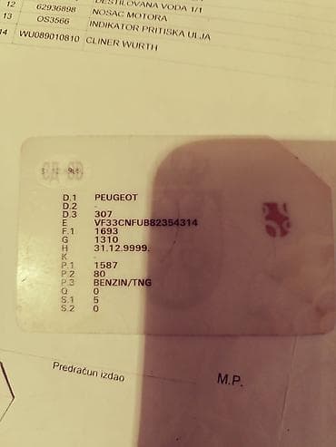 čelične felge polovne: Peugeot 307, 5 vrata, srebrna boja. Benzin/dizel nepoznato sa ručnim — 7