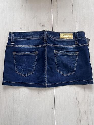 prodaja kaputa novi sad: Mini teksas suknja – tamnoplava indigo nijansa - Klasican petodžepni — 2