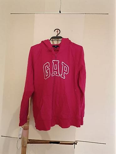 Men's Clothing: GAP ženska dukserica sa kapuljačom, roze/fuksija boje. - Model na — 1