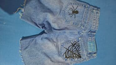 skafanderi za zimu: Shorts, XS (EU 46), Bershka, color - Blue, Jeans — 1