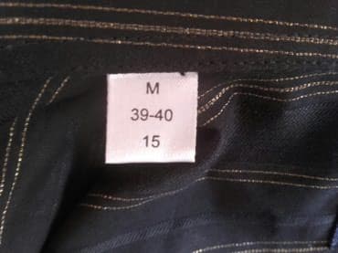 crne pantalone i bela kosulja: SORRENTO svečana košulja pamuk 100% sjajne niti zlatne na crnoj — 6