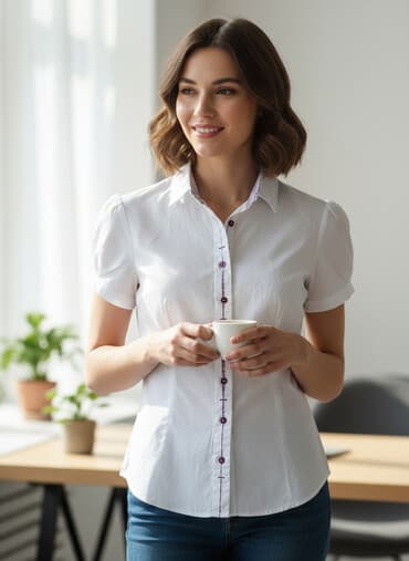 M, Pamuk, bоја - Bela