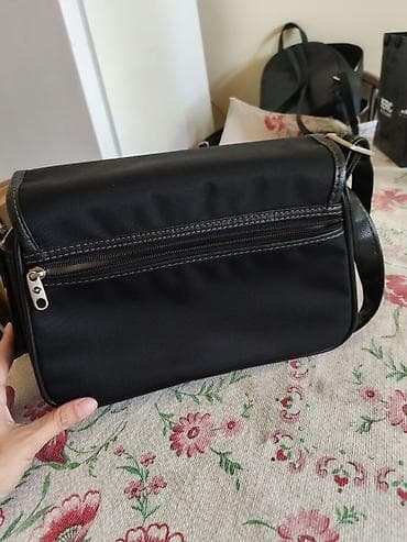 hurem prsten: Samsonite torba preko ramena – crna - Materijal: kombinacija — 4