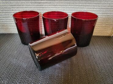 swarovski case za vino cena: Case francuske univerzalne,rubin boje iz 70ih. Case su bez — 3