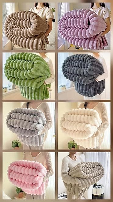 domaca jaja cena: Luksuzni prekrivač/ćebe sa – reljefna „bubble“/rebrasta tekstura - — 6