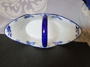 vece solje: Porcelanska,nova,vintaz korpa,rucno oslikana. Nova veca korpa — 5