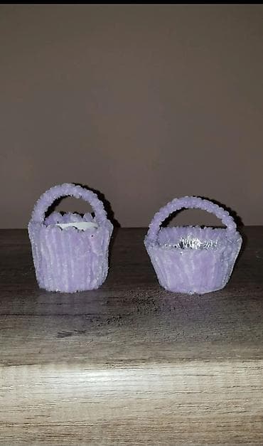 prodaja ruza na veliko: Ručni dekorativni mini korpice i cvetne aranžmane od plišanih chenille — 2